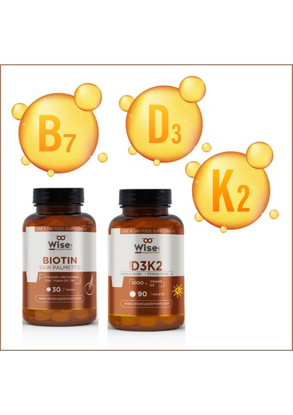 Biotin 2500 Mcg 30 Tablet + Vitamin D3 K2