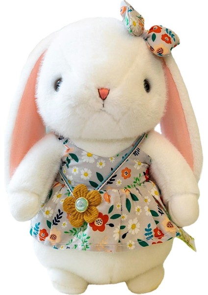 Vogue Element Bunny Tavşan Dolgulu Hayvan Peluş Peluş Tavşan Güzel Dolgulu Hayvanlar Huggable Tavşan Işık Gri 25CM (Yurt Dışından)