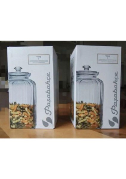 96393 Viva Cam Kavanoz Cam Saklama Kabı 2 Adet 2500CC