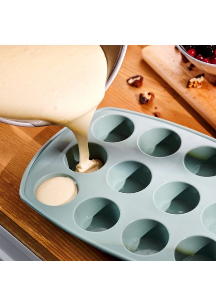 Silikon Muffin Kalıbı Yeşil