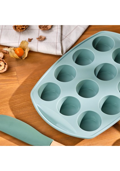 Silikon Muffin Kalıbı Yeşil