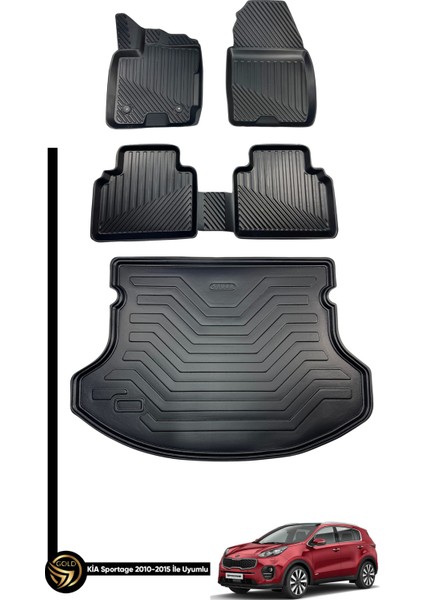 Kia Sportage 2010-2015 3D Havuzlu Oto Paspas ve Bagaj Havuzu Dizayn Seti