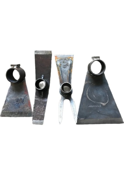 Sapsız 2 Adet Küçük Boy El Çapası Düz ve Çatallı Orta Boy Çapa ve Büyük Boy Çapa 4'lü Set