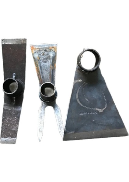 Sapsız 2 Adet Küçük Boy El Çapası Düz ve Çatallı ve Büyük Boy Çapa 3'lü Set