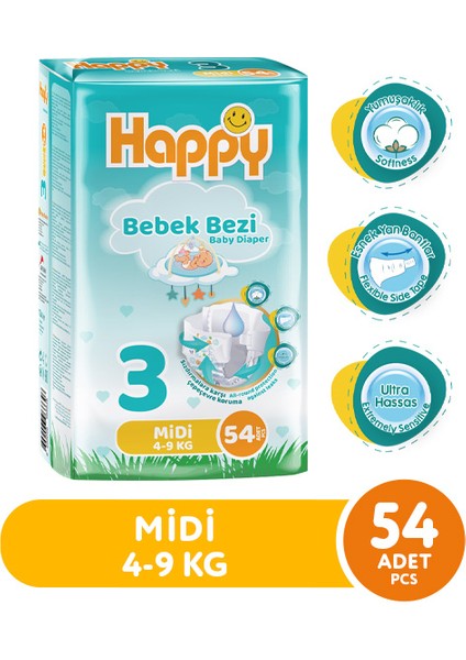 Bebek Bezi Midi 3 No 54 Lü