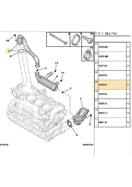 Egr Borusu 207 307 308 3008 407 5008 Partner Tepee C3 C4 C5 (161861)