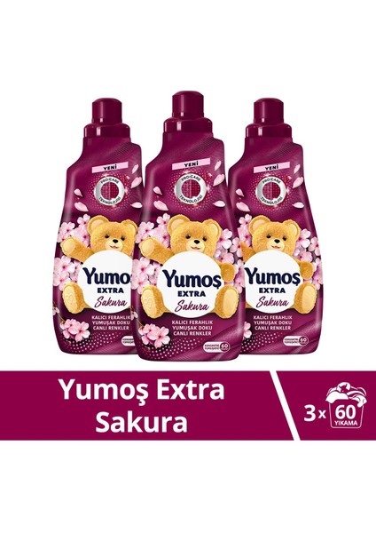 Extra Çamaşır Yumuşatıcı Sakura 1440 ml X3