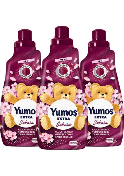Extra Çamaşır Yumuşatıcı Sakura 1440 ml X3