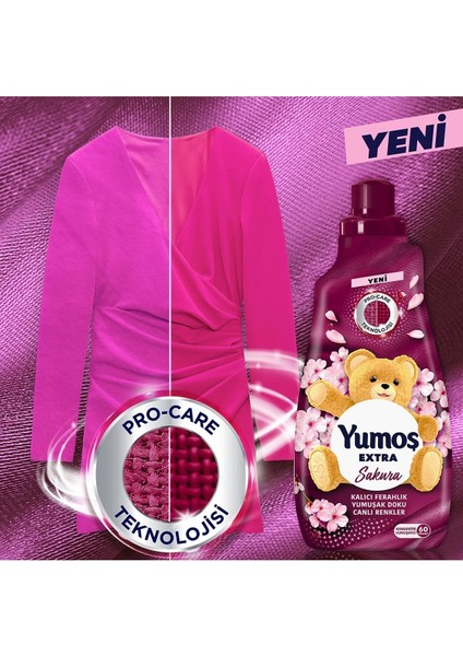 Extra Çamaşır Yumuşatıcı Sakura 1440 ml X3