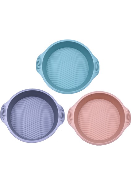 3 Adet Silikon Kek Kalıbı 29CM Pişirme Kalıbı (Yurt Dışından)