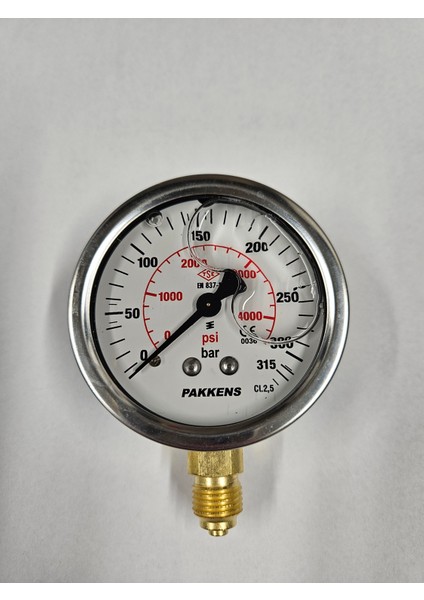 Çap 63 Alttan Gliserinli Manometre - Pakkens