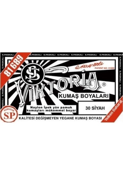 Boya Kumaş Boyası Siyah 2 Paket+Fiske Sabitleme 1paket