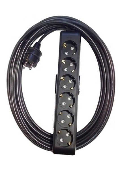 Multi-Let Siyah 6'lı 9 Metre Topraklı Çocuk Korumalı Kablolu Grup Priz (3x2.5 Ttr Tam Bakır Kalın Kablolu) fırsatları