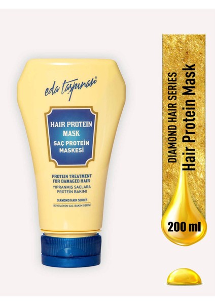 Saç Protein Maskesi 200 ml Tüm Saç Tipleri için Besleyici Etkili Krem