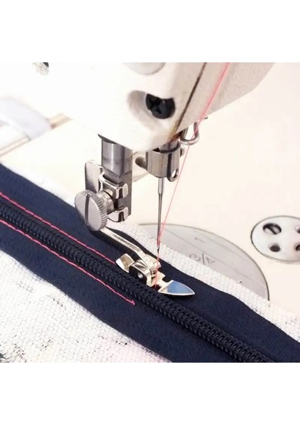 Endüstriyel Dikiş Makinesi Düz Araba Boyutu Fermuar Tek Taraflı Baskı Ayağı Sol ve Sağ Iğne Deliği Konumu Ayarlanabilir Aksesuarlar (Yurt Dışından)