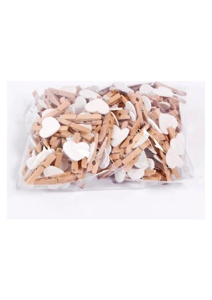 Beyaz Stil Lot Yeni 3cm Mini Renkli Aşk Ahşap Clring Ahşap Cloto Levhalar Için Klip Dty Clotheraft Dekor Klipleri Mandal (Yurt Dışından)