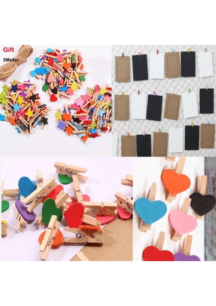 Beyaz Stil Lot Yeni 3cm Mini Renkli Aşk Ahşap Clring Ahşap Cloto Levhalar Için Klip Dty Clotheraft Dekor Klipleri Mandal (Yurt Dışından)