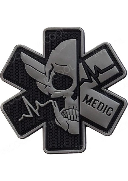 11 Pvc 7.5cm Döngüsüz Stil Tıbbi Yansıtıcı Yamalar Medic Kauçuk 3D Pvc Paramedik Taktik Rozeti Doktor Çapraz Acil Kurtarma Işlemeli Yamalar (Yurt Dışından)