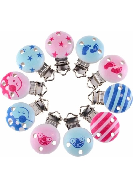 No.11 Stili 5 Adet Dıy Aksesuarları Emzik Klipsi Çeşitli Şeker Renkli Klip Bebek Emzik Zinciri Aksesuarları Ahşap Klip (Yurt Dışından) modelleri