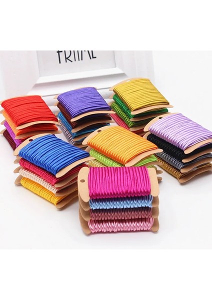 Müşteri Deneyimi Stili 5yardsroll 3*1mm Çok Renkli Isteğe Bağlı Pamuk Kauçuk Halat Naylon Cordsstring Çin Düğüm Kordon Dıy Bilezik Takı Bulguları (Yurt Dışından) fiyatları