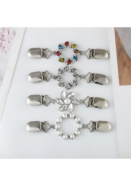 No.5 Tarzı Çiçek Gömlek Yaka Klipsi Hırka Tutucu Kazak Şal Klipsi Ördek Ağızlı Giyim Ewing Jartiyer Klipleri (Yurt Dışından) fiyatları