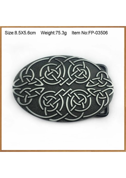 FP-03506 Stili Buckleclub Retro Çinko Alaşımı Kelt Düğümü Kovboy Kotu Hediye Kemer Tokası Fp Kalaylı Fm Genişlik Döngü (Yurt Dışından)