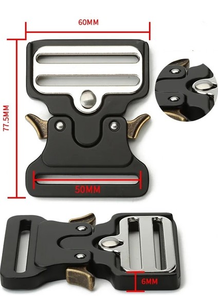 YK201-B-50MM Stili Meetee Metal Hızlı Yan Serbest Bırakma Tokaları Dokuma Için Taktik Kemer Güvenliği Güçlü Kanca Klipleri Dıy Açık Bagaj Aksesuarları (Yurt Dışından)