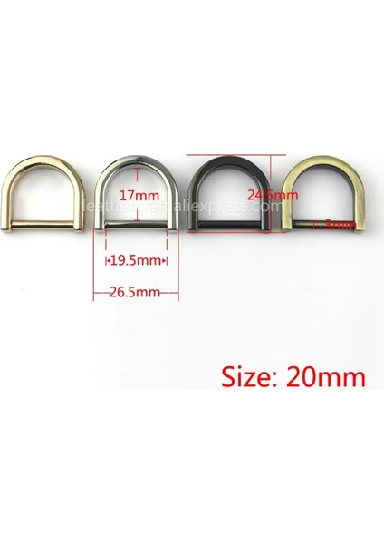 Açık Altın Tarzı 15 mm 1 Adet Metal Ayrılabilir Açık Vidalı Dee D Halka Toka Köstek Toka Deri Zanaat Çanta Askısı Kemer Kolu Omuz Dokuma (Yurt Dışından) fırsatları