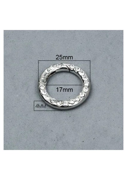 E Stili Kimlik 17MM mm Bahar Kapısı D O Rhinestones ile Yüzükler Açılabilir Anahtarlık Çanta Kolye Parçası Karabina Toka Dıy Aksesuarları (Yurt Dışından)