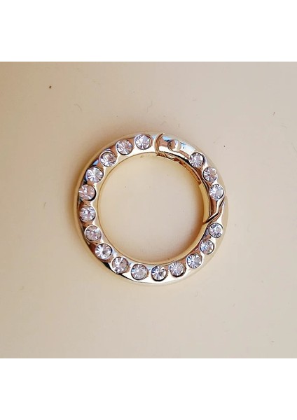 E Stili Kimlik 17MM mm Bahar Kapısı D O Rhinestones ile Yüzükler Açılabilir Anahtarlık Çanta Kolye Parçası Karabina Toka Dıy Aksesuarları (Yurt Dışından)