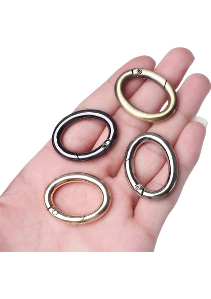 Siyah Stil 5.0 cm 2 Adet Çinko Alaşımlı Kaplama Kapı Yaylı Oval Halka Tokalar Klipler Karabina Çantalar Çanta Oval Itme Tetik Yaylı Kancalar Karabinalar (Yurt Dışından) fiyatları