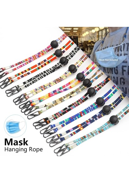 No.5 Tarzı 1 Adet Maske Asılı Halat Tutucu Askı Anti-Kayıp Gözlük Zincirleri Yüz Maskesi Asılı Ipi Erkekler Kadınlar Için Klipler ile Erkek Kız Çocuklar (Yurt Dışından)