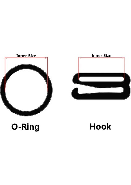 O-Ring Kanca Stili 6mm Lot Beyaz Beyaz Renk Naylon Kaplı Metal Sütyen Ayarlayıcı Set Kaydırıcı Kanca Yüzük Dıy (Yurt Dışından)