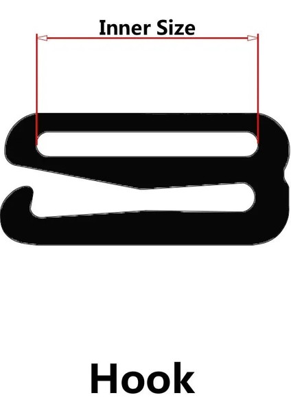 Kanca Tarzı 8mm Lot Siyah Sütyen Ayarlayıcı Metal Kaydırıcı Kanca Halkası Bikini Iç Çamaşırı Için (Yurt Dışından)