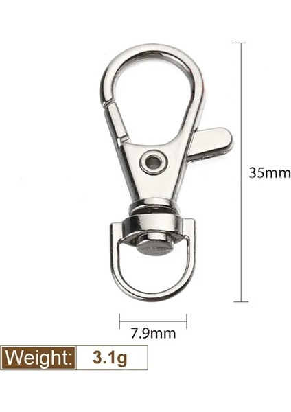 25 mm Tarzı Ack Metal Karabina Klip Döner Tetik Köpek Tokası Anahtarlık Anahtar Kancaları Tutma Halkası Dıy Craft Istakoz Klapeleri (Yurt Dışından)
