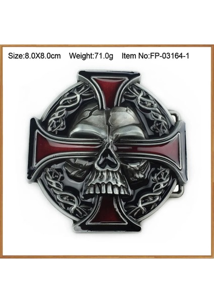 FP-03164-1 Stili Bullzine Ağır Kabartmalı Kafatası Kovboy Kot Pantolon Hediye Kemer Tokası Antika Gümüş F Fp 4cm Genişliğinde Döngü ile (Yurt Dışından)