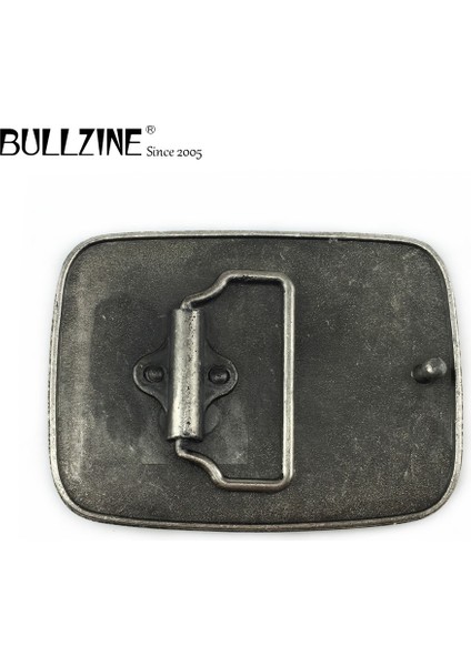 FP-03164-1 Stili Bullzine Ağır Kabartmalı Kafatası Kovboy Kot Pantolon Hediye Kemer Tokası Antika Gümüş F Fp 4cm Genişliğinde Döngü ile (Yurt Dışından)