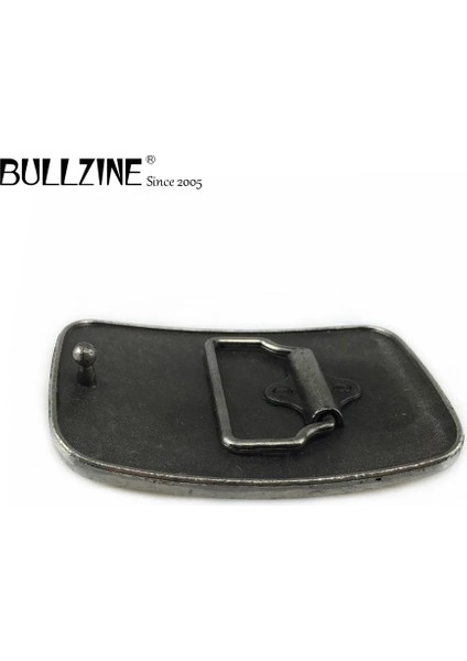 FP-03164-1 Stili Bullzine Ağır Kabartmalı Kafatası Kovboy Kot Pantolon Hediye Kemer Tokası Antika Gümüş F Fp 4cm Genişliğinde Döngü ile (Yurt Dışından)