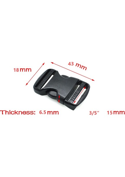 Dokuma Boyutu 15MM Tarzı 100 Adet Plastik Donanım Çift Ayarlanabilir Yan Serbest Bırakma Tokaları Molle Tatical Sırt Çantası Kemer Çantası Parçaları Askı Dokuma (Yurt Dışından)