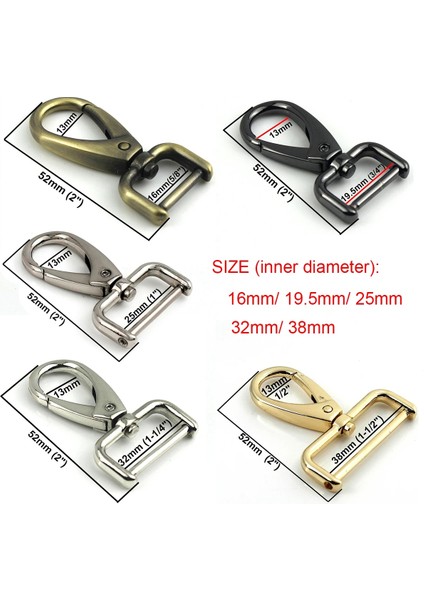 Bronz Tarzı 20 mm 1 Adet Metal Ayrılabilir Yaylı Kanca Tetik Klipler Tokaları Deri Kayış Kemer Anahtarlık Dokuma Pet Tasma Kancalar (Yurt Dışından)