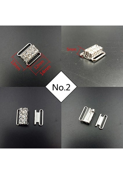 No.2 Tarzı 40 Takım Bikini Bağlayıcı Bikini Taklidi Tokalar Ön Kapatma Klipsleri Nikel ve Demir Içermez (Yurt Dışından)