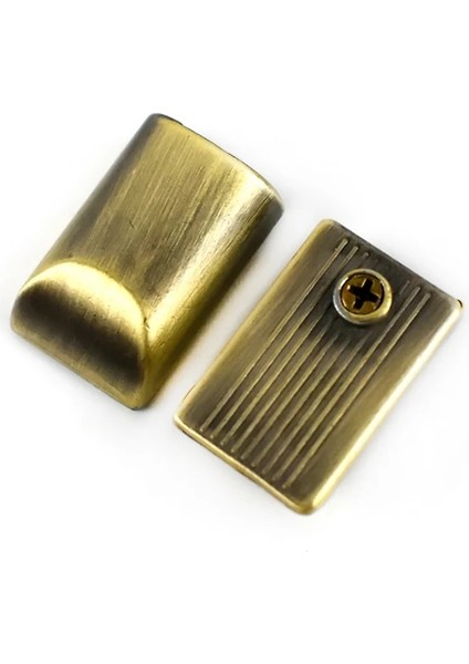 Pirinç Tarzı 10MM-30 Adet Adet Metal Fermuar Çekme Kuyruk Kilidi Klip Tokalar Halat Kordon Durdurma Fiş Başlı Vida Dıy Çanta Deri Donanım Aksesuarları H (Yurt Dışından)