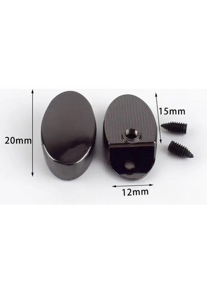 BF232-GUNBLACK-12MM Stili Metal Fermuarlar Çekme Kuyruk Kilidi Klip Tokaları Fermuar Kordon Durdurma Fişi Başlı Vida Dıy Çanta Deri Donanım Aksesuarları El Sanatları (Yurt Dışından)