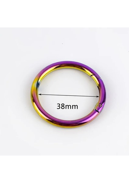 38MM Tarzı Renkli-5 Adet mm Bahar Metal O Ring Toka Karabina Yapış Klip Anahtarlık Toka Dıy Elbise Çanta Aksesuarları (Yurt Dışından)