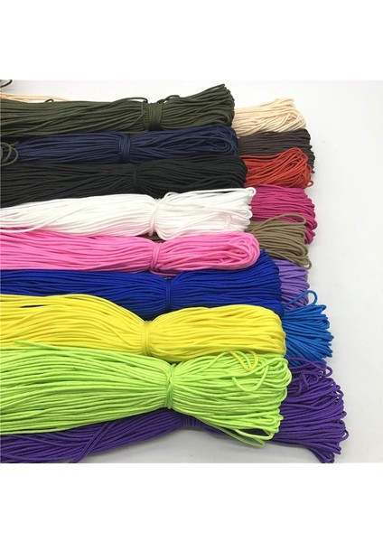 No.16 Tarzı 10YARDSLOT 2mm Katı Paraşüt Kordonu Ipi Halat Mil Spec Tip Bir Strand Tırmanma Kampı Hayatta Kalma Ekipmanları Paracord (Yurt Dışından)