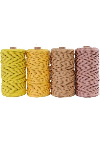 Kahverengi Tarzı 3mm Renkli Pamuk Makrome Kordon Halat Bej Bükülmüş Kordon El Sanatları Makrome Dize Dıy Ev Tekstili Düğün Dekoratif Tedarik 110 Yard (Yurt Dışından) indirimleri