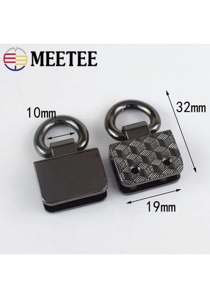 Gümüş Tarzı 4 Adet Adet Meetee Metal O D Yüzükler Yan Klip Toka Kendin Yap Ayakkabılar Konfeksiyon Kemerleri Çanta Asılı Kanca Kayış Zincir Donanım Aksesuarı (Yurt Dışından)