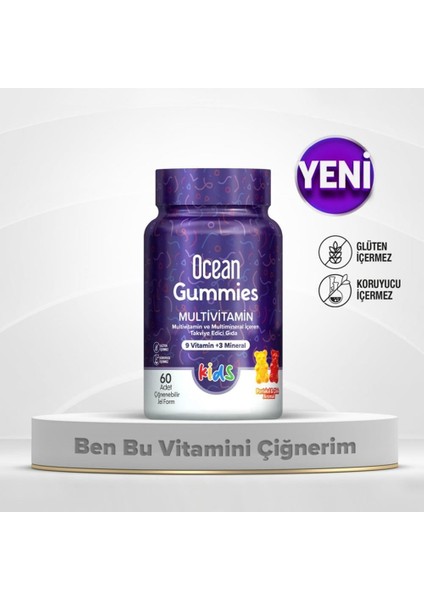 Ocean Smart Gummies Multivitamin Çiğnenebilir Tablet 64 Adet