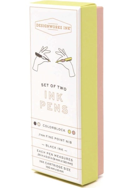 Design Works İnk Designworks Colour Block Ikili Tükenmez Kalem Seti Off White & Taupe fiyatları