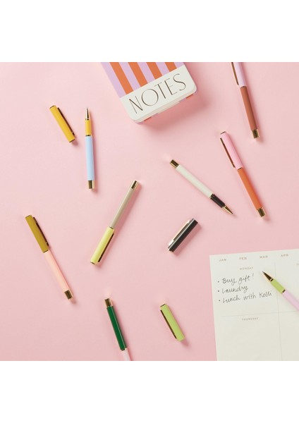 Design Works İnk Designworks Colour Block Ikili Tükenmez Kalem Seti Off White & Taupe modelleri